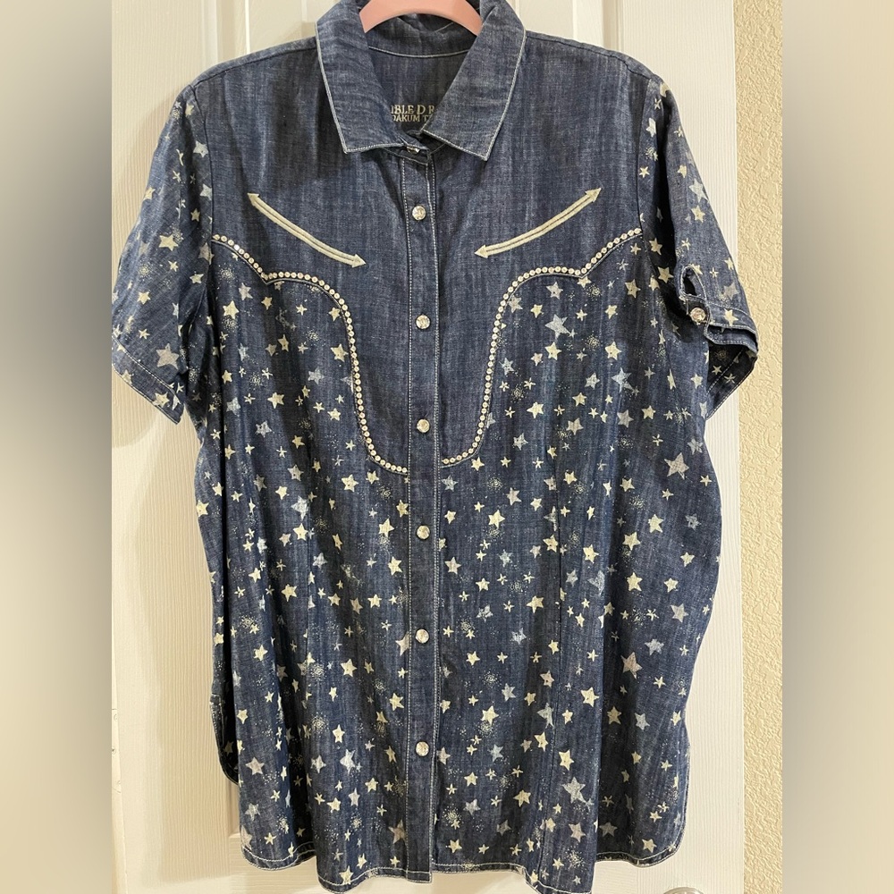 Double D Ranch stars at night tencel top 1X